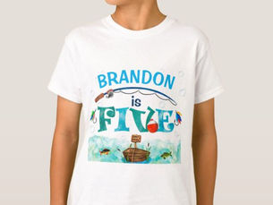 Hot Review! Boy 5th Birthday Gone Fishing O-fish-ally themed T-Shirt