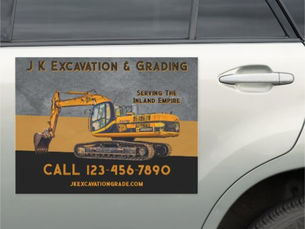 Big Deals! Customize Excavator Contractor Business Truck Car Magnet