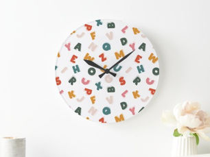 Top 10! Retro Alphabet Soup Kids Large Clock