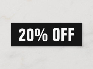 Review Black and white simple modern discount card