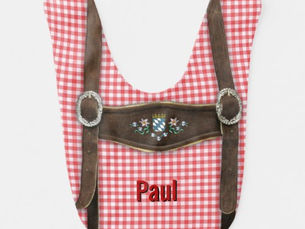 Big Deals! Bavarian Lederhosen (customizable) Baby Bib