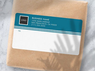 Hot Deals! Geometric Business Logo Mailing Shipping Labels