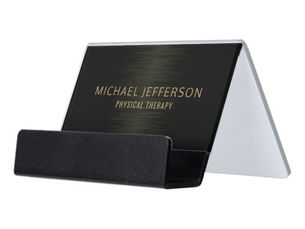 Top 10! Professional Modern Steel Black Desk Business Card Holder