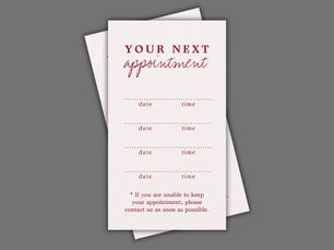 Top 10! Simple Elegant Old White Cherry Red Beauty Appointment Card