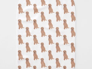 Big Deals! Doodle (Apricot Red Golden) Baby Burp Cloth