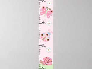 Top 10! Pink Ladybug & Butterfly Growth Chart