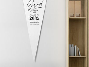 Top 5! Modern Elegant handwritten Ink Script Your Name Pennant Flag
