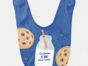 Review One Sweet Cookie Blue Boys First Birthday Baby Bib
