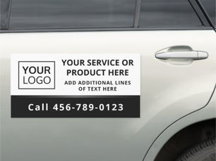 Big Deals! Custom logo black and white business service car magnet