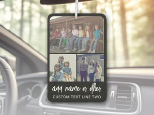 Best Price! 3 Photo Collage with Script Text - black white Air Freshener