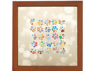 Top 10! Adorable Colorful Dog Paw Prints,Bokeh Desk Organizer
