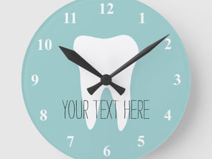 Review Dentist office wall clock with tooth logo