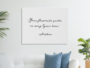 Top 10! Create Your Own Calligraphy Quote Faux Canvas Print