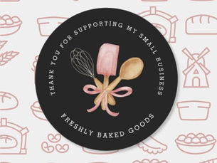 Review Modern Bakery Thank You Sticker