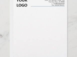 Hot Deals! Business Office Letterhead with Logo Choose Colors