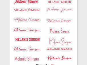 Top 10! Stylish Name red Sticker