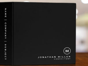 Best Price! Minimalist Modern Black Monogram 2" 3 Ring Binder