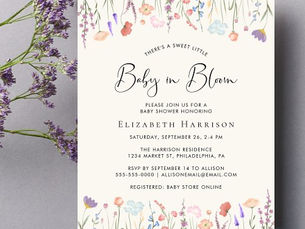 Best Deals! Boho Wildflower Baby in Bloom Shower Invitation