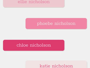 Top 5! Modern Simple Pink Girly Waterproof Name Labels