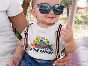 Big Deals! Sesame Street Pals 1st Birthday Baby T-Shirt