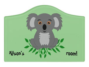 Best Deals! Cute koala with eucalyptus kids door sign