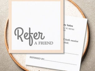 Big Deals! Simple Elegant Pastel Grey Referral Card