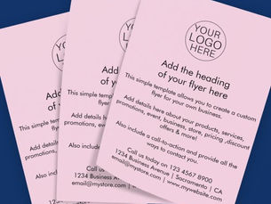 Review Business Logo | Simple Blush Pink Custom Flyer