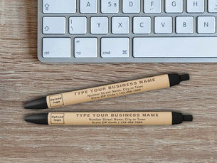 Top 5! Business Brand on Light Brown Barrel of Ink Pen