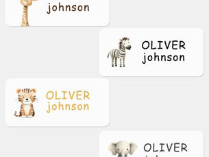 Hot Deals! Cute Animals Kids Personalized Clothing Labels