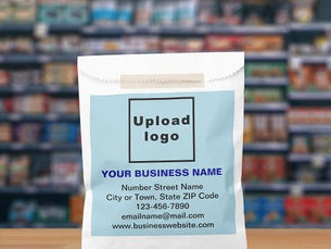Best Deals! Light Blue Business Brand on Paper Bag