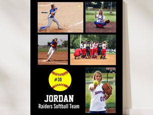 Hot Review! Personalized Softball Photo Collage Name Team # Poster