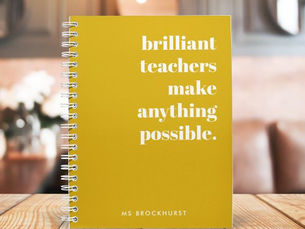 Best Deals! Brilliant Teacher Mustard Yellow Retro Typography Notebook