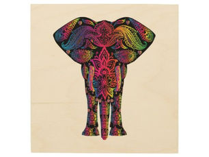 Hot Review! Colorful elephant cartoon wood wall art