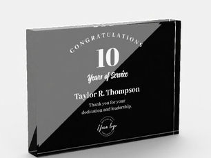 Big Deals! Employee 10 years of service Custom logo Acrylic Award
