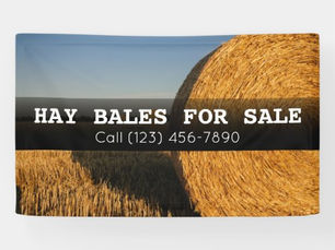 Best Deals! Advertise Hay Bales For Sale Farm Business Banner