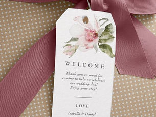 Best Price! Modern Floral Wedding Welcome Bag Tag