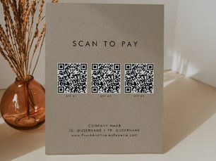 Top 10! Chic Faux Kraft Business QR Code Scan To Pay Pedestal Sign