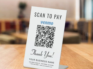 Hot Deals! Scan to Pay Venmo QR Code Pedestal Sign