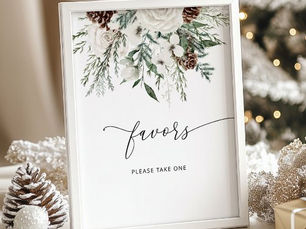 Best Deals! Winter evergreen elegant favors take a treat poster