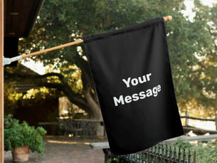 Hot Review! Simple Black and White Your Message Text Template House Flag