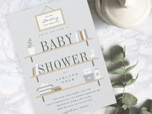 Best Deals! Stock the shelves modern baby shower invitation