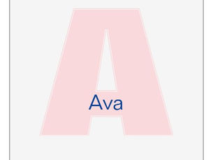 Review Letter A Pale Pink with Name for Girls Room Wall Decal