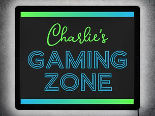 Hot Deals! Gaming zone custom name blue green LED sign
