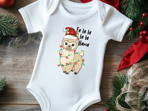 Top 5! Christmas Cute Festive Fa La La Llama Modern Baby Bodysuit