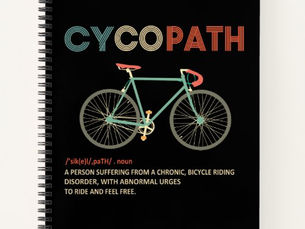 Best Deals! Cycopath Funny Cycling Gift for Cyclists Bikers Notebook