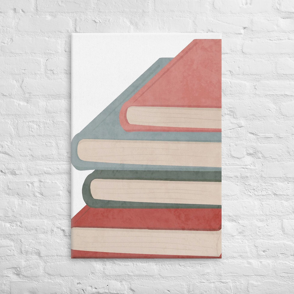 Stack of Books - Canvas