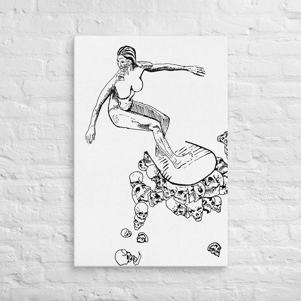 Indiana Bones & The Skull Rider - Canvas