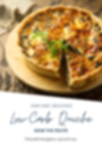 Easy and Delicious low-carb quiche recipe. Pinterest image