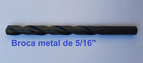 broca metal de 5-16 para perfil aluminio 30x60 ranura 8