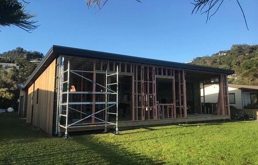 Modern beach front renovation & extension. Mangawhai Builder